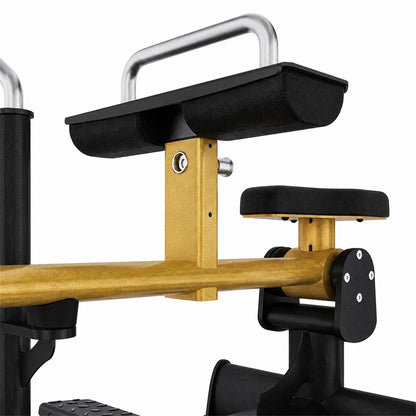 DHZ TITAN Extreme T937 Seated Calf – Professionelle Wadenmaschine – seated calf wadenmaschine schwarz gold sitz pivot detail