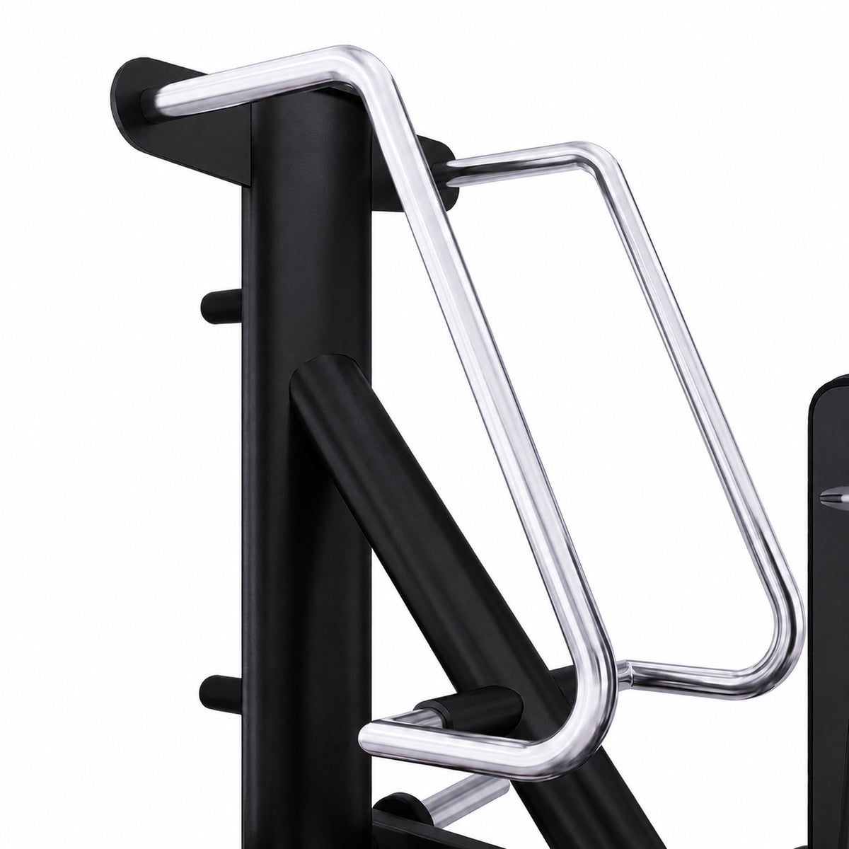 DHZ TITAN Extreme T947 Standing Abductor – Professionelle Plate-Loaded – standing abductor obsidian black griff rahmen detail