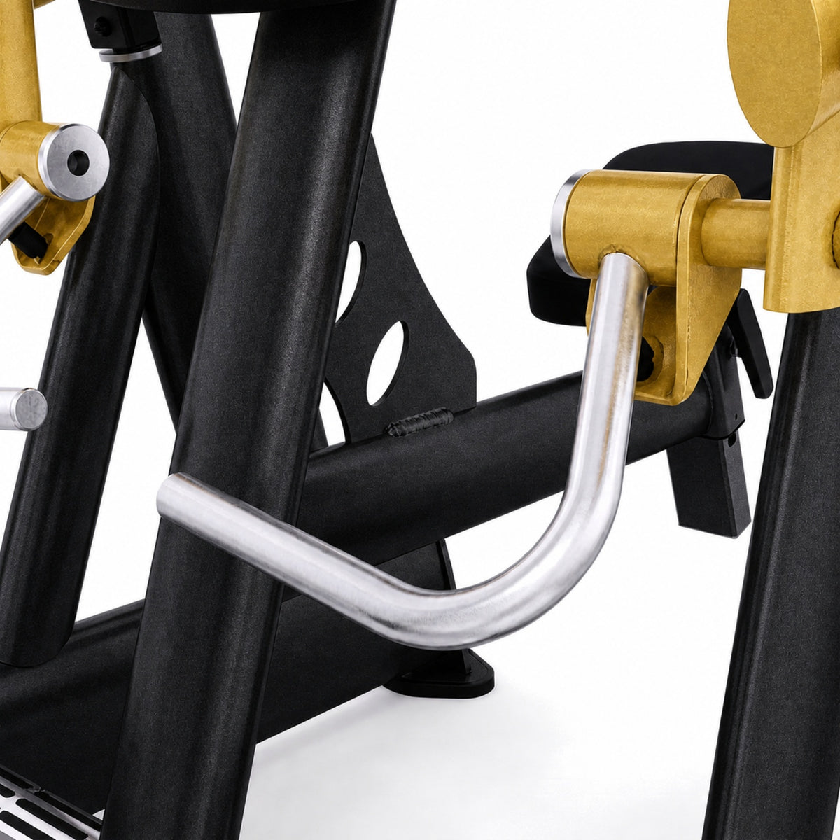 DHZ TITAN Extreme T908 Alternate Curling – Bizepsmaschine für isoliertes Armtraining – alternate curling schwarz gold griff detail