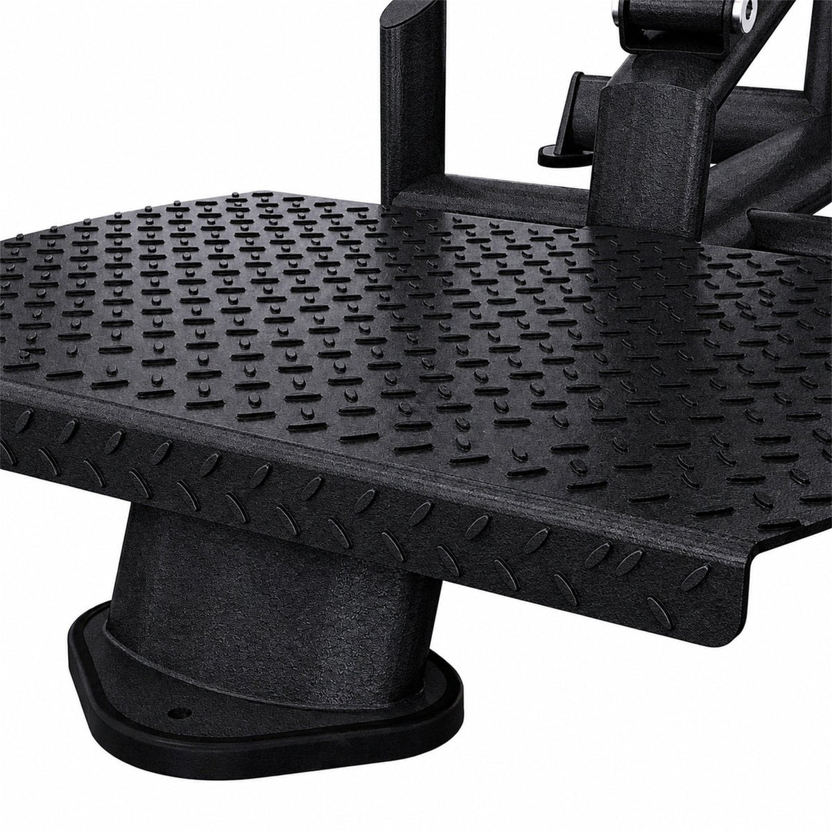 DHZ TITAN Extreme T912 Super Squat – Kniebeugenmaschine für Gesäß- und Beintraining – super squat schwarz gold trittflaeche detail