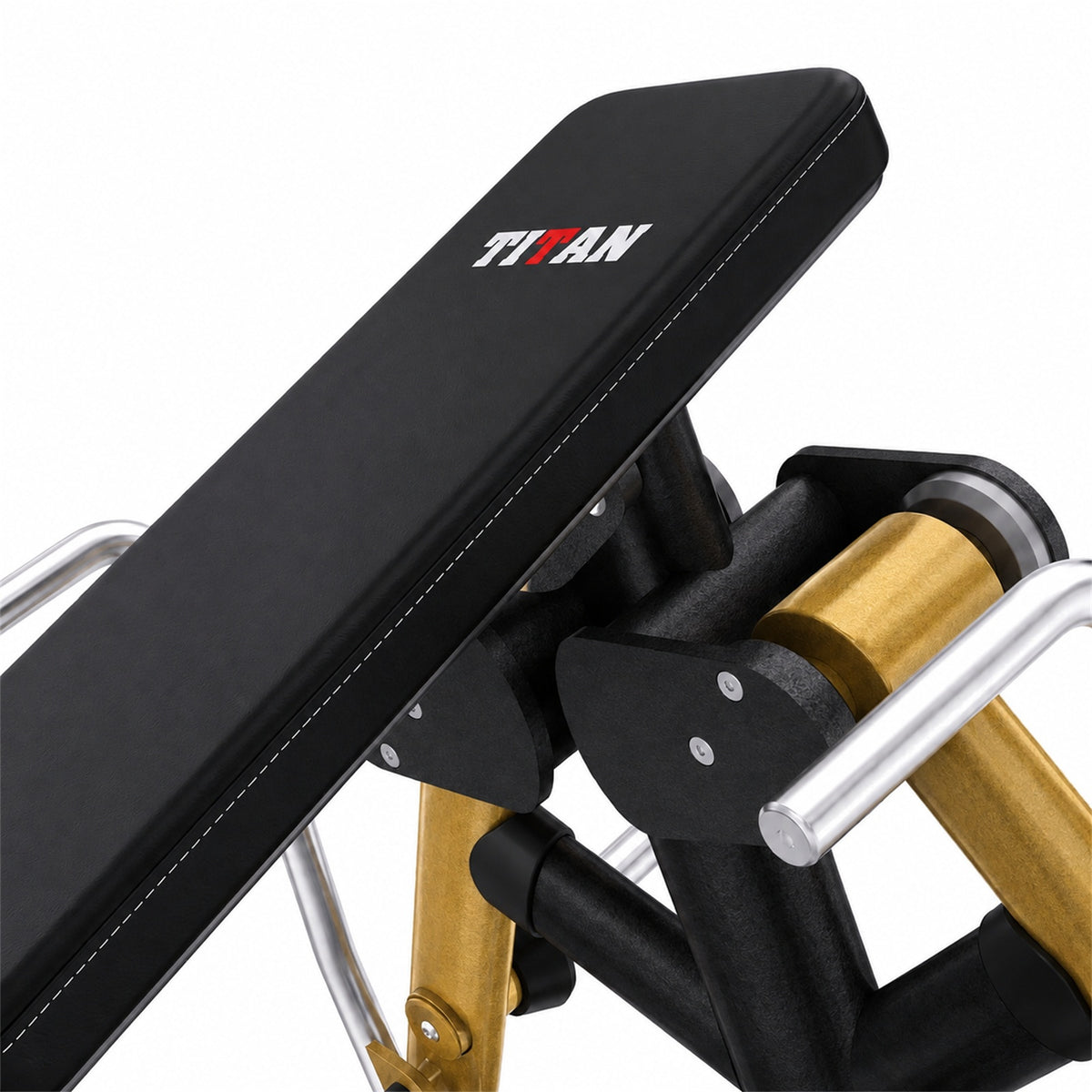 DHZ TITAN Extreme T921 Incline Fly – Schrägbank Butterfly für obere Brust – incline fly schwarz gold rueckenpolster detail