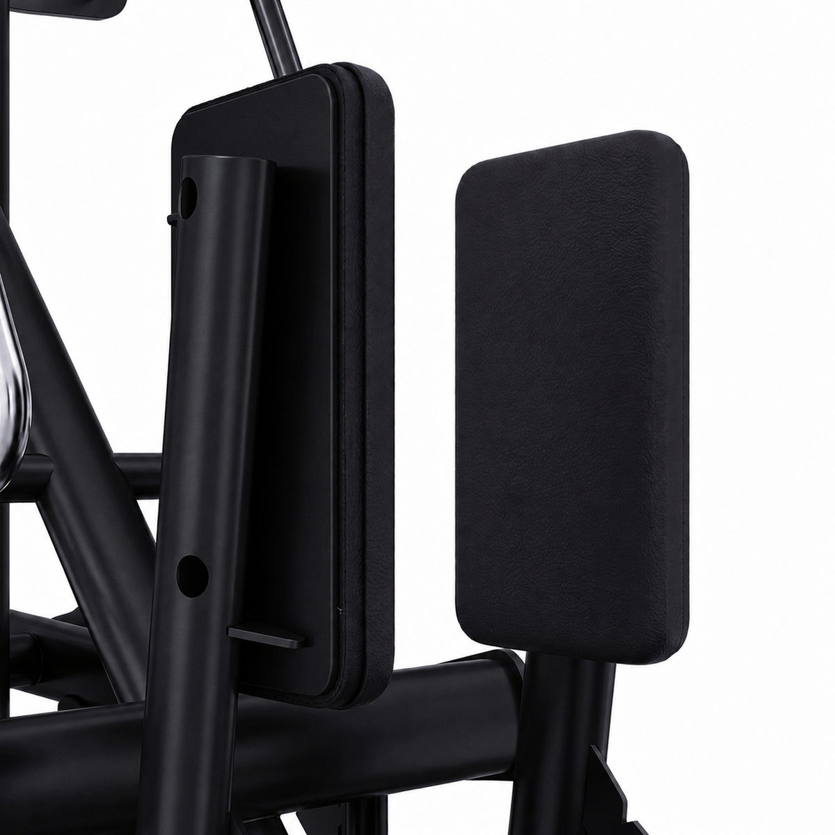 DHZ TITAN Extreme T947 Standing Abductor – Professionelle Plate-Loaded – standing abductor obsidian black rueckenpolster detail