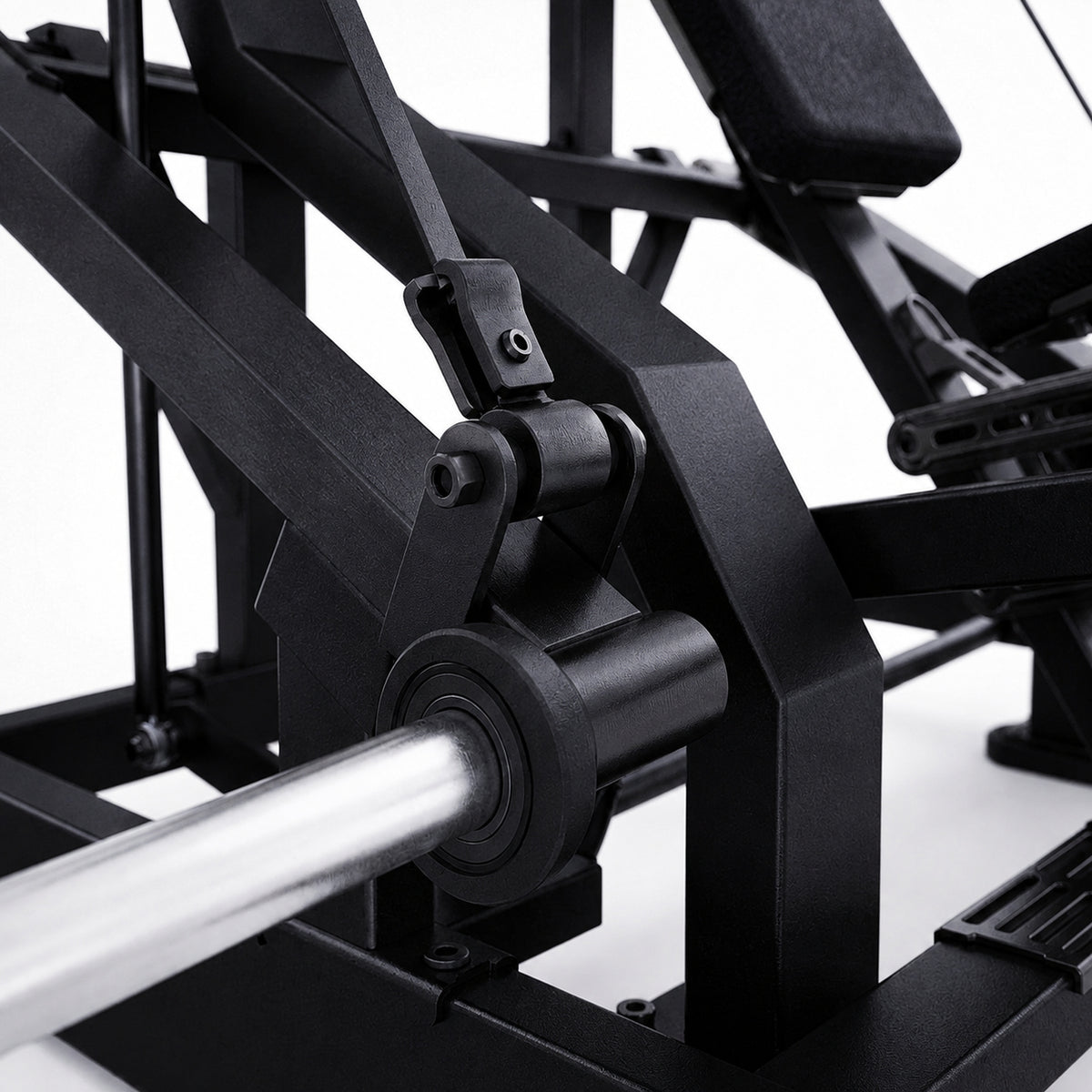 DHZ TITAN Mechanix Y983ZA Pull Over - Plate Loaded Gerät für Rücken- und Brusttraining – pull over obsidian black gewichtaufnahme detail