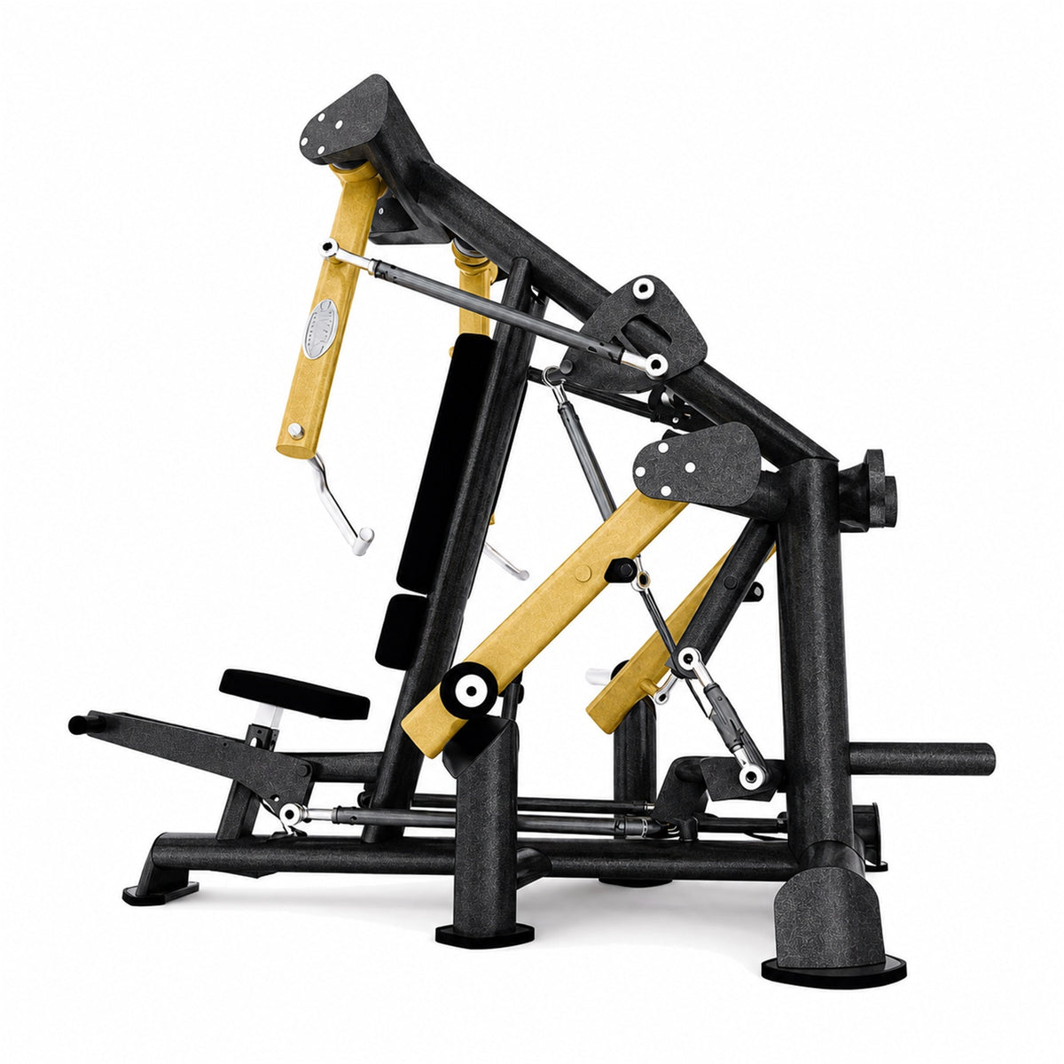DHZ TITAN Extreme T914 Super Vertical Chest Press – Brustpresse für obere Brustmuskulatur – super vertical chest press schwarz gold seitenansicht