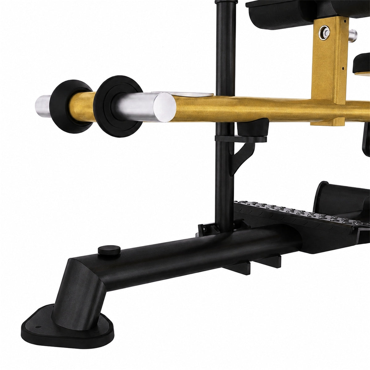 DHZ TITAN Extreme T937 Seated Calf – Professionelle Wadenmaschine – seated calf wadenmaschine schwarz gold gewichtshorn detail