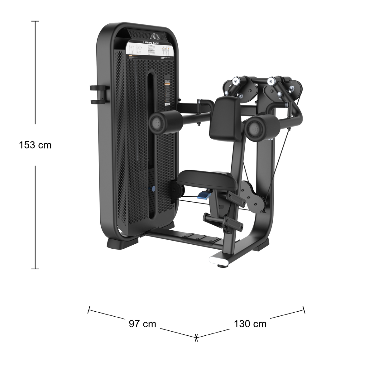 DHZ E7005 Lateral Raise Abmessungen 130 × 97 × 153 cm