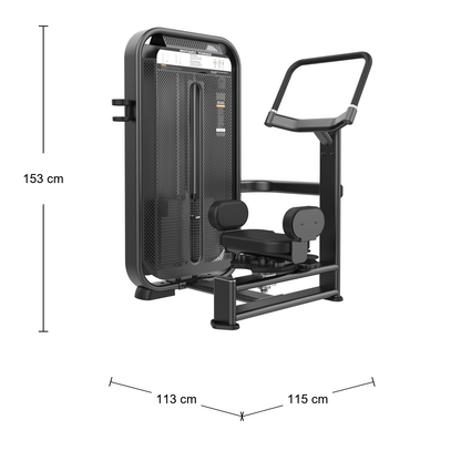 DHZ E7018 Rotary Torso Abmessungen 115 × 113 × 153 cm