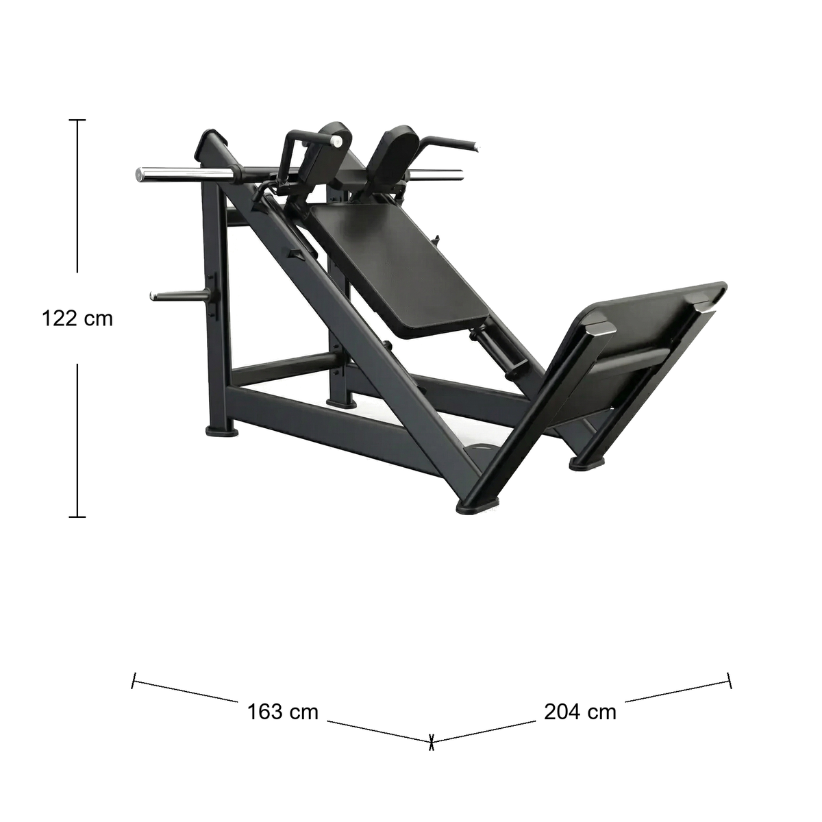 DHZ E7057 Hack Slide – Abmessungen 204 × 163 × 122 cm