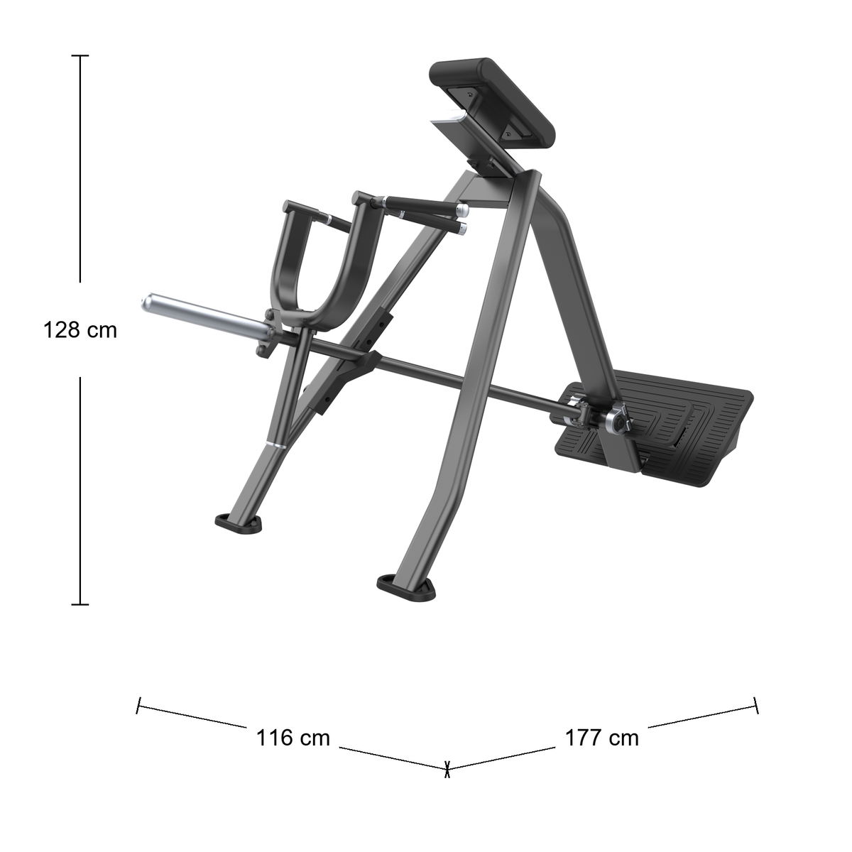 DHZ E7061 Incline Level Row Abmessungen 177 × 116 × 128 cm