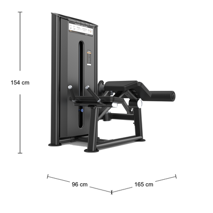 DHZ U2001 Prone Leg Curl Abmessungen 165 × 96 × 154 cm