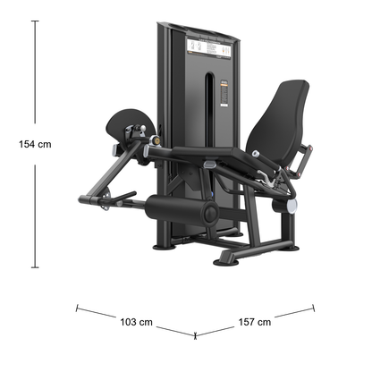 DHZ U2002 Leg Extension Abmessungen 157 × 103 × 154 cm