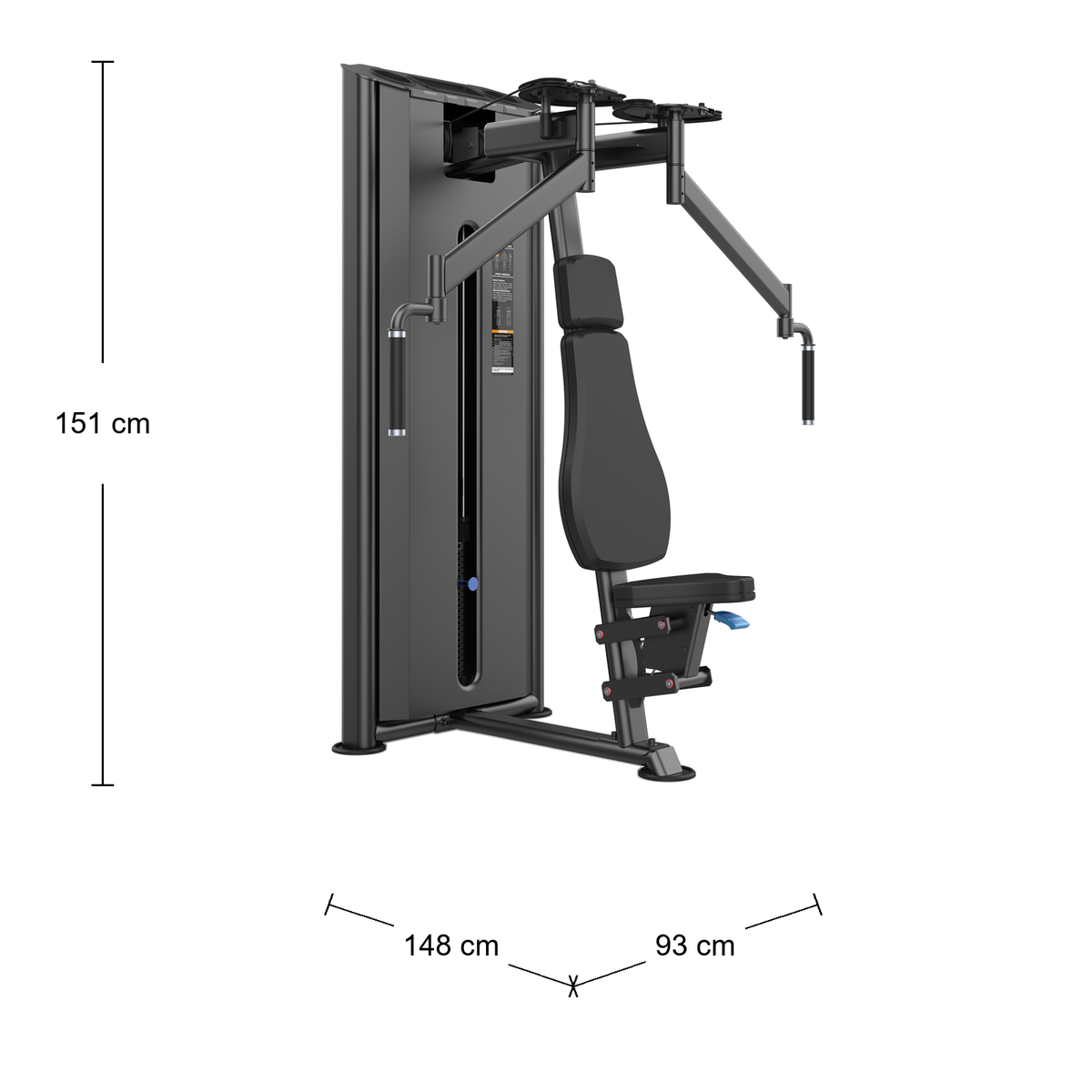 DHZ U2004 Pectoral Machine Abmessungen 93 × 148 × 151 cm