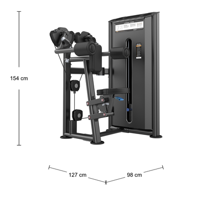 DHZ U2005 Lateral Raise Abmessungen 98 × 127 × 154 cm