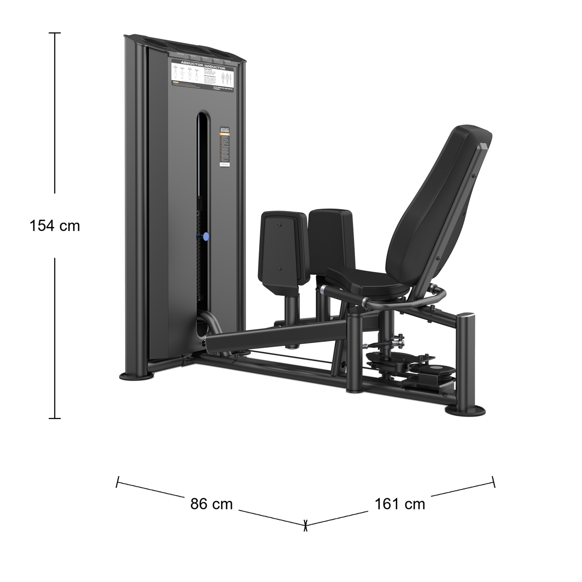 DHZ U2021 Adductor Abductor Abmessungen 161 × 86 × 154 cm