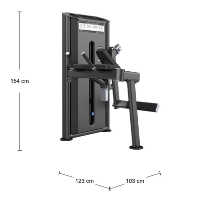 DHZ U2024 Glute Isolator Abmessungen 103 × 123 × 154 cm