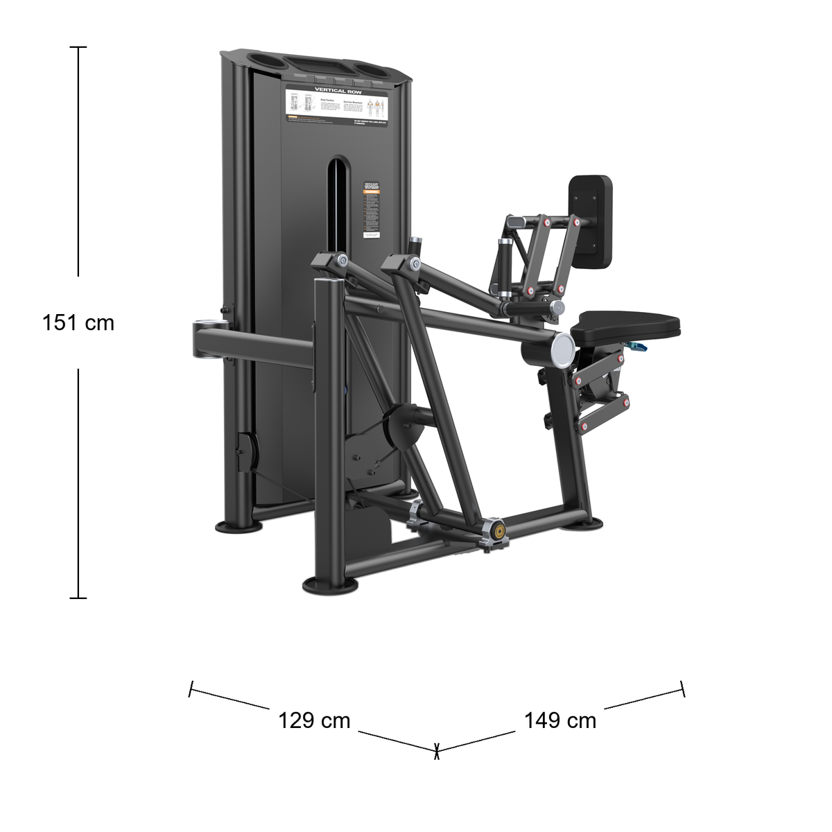 DHZ U2034 Vertical Row Abmessungen 149 × 129 × 151 cm