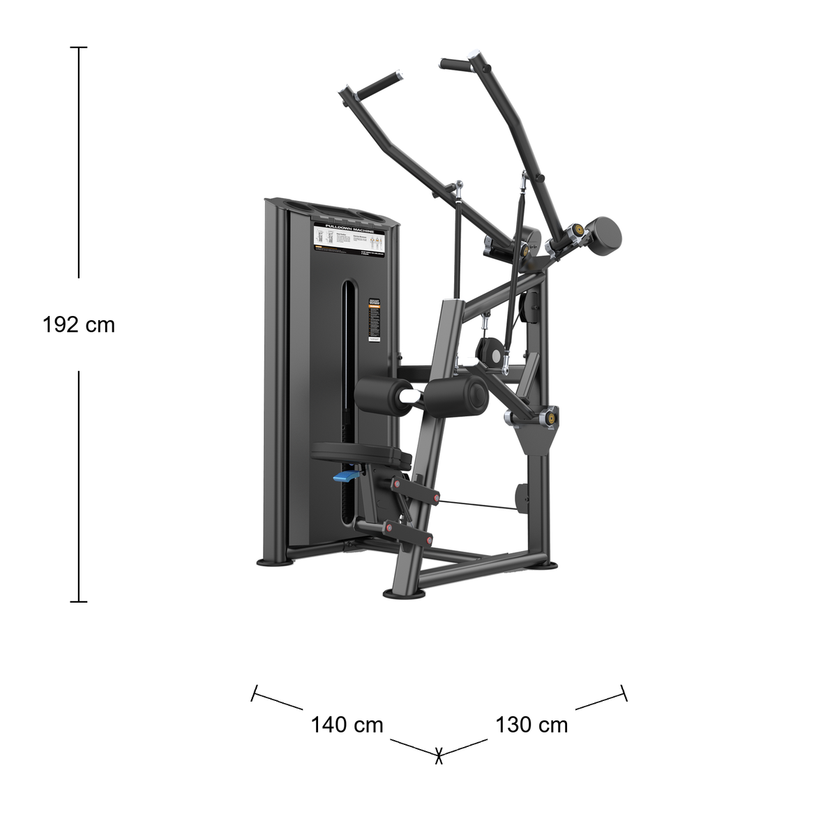 DHZ U2035 Pulldown Abmessungen 130 × 140 × 192 cm