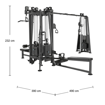 DHZ U2066 5 Station Cable Tower – Abmessungen 490 × 390 × 232 cm