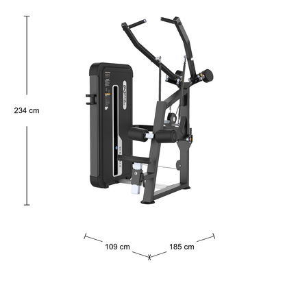 DHZ U3035A Pulldown – Abmessungen 185 × 109 × 234 cm