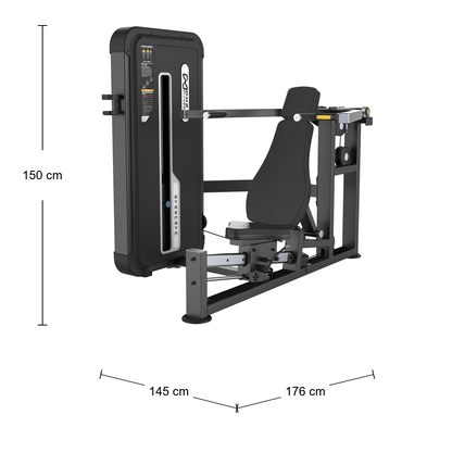 DHZ U3084A Chest & Shoulder Press – Abmessungen 176 × 145 × 150 cm