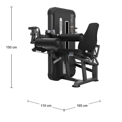 DHZ U3086A Leg Extension & Leg Curl – Abmessungen 165 × 110 × 150 cm