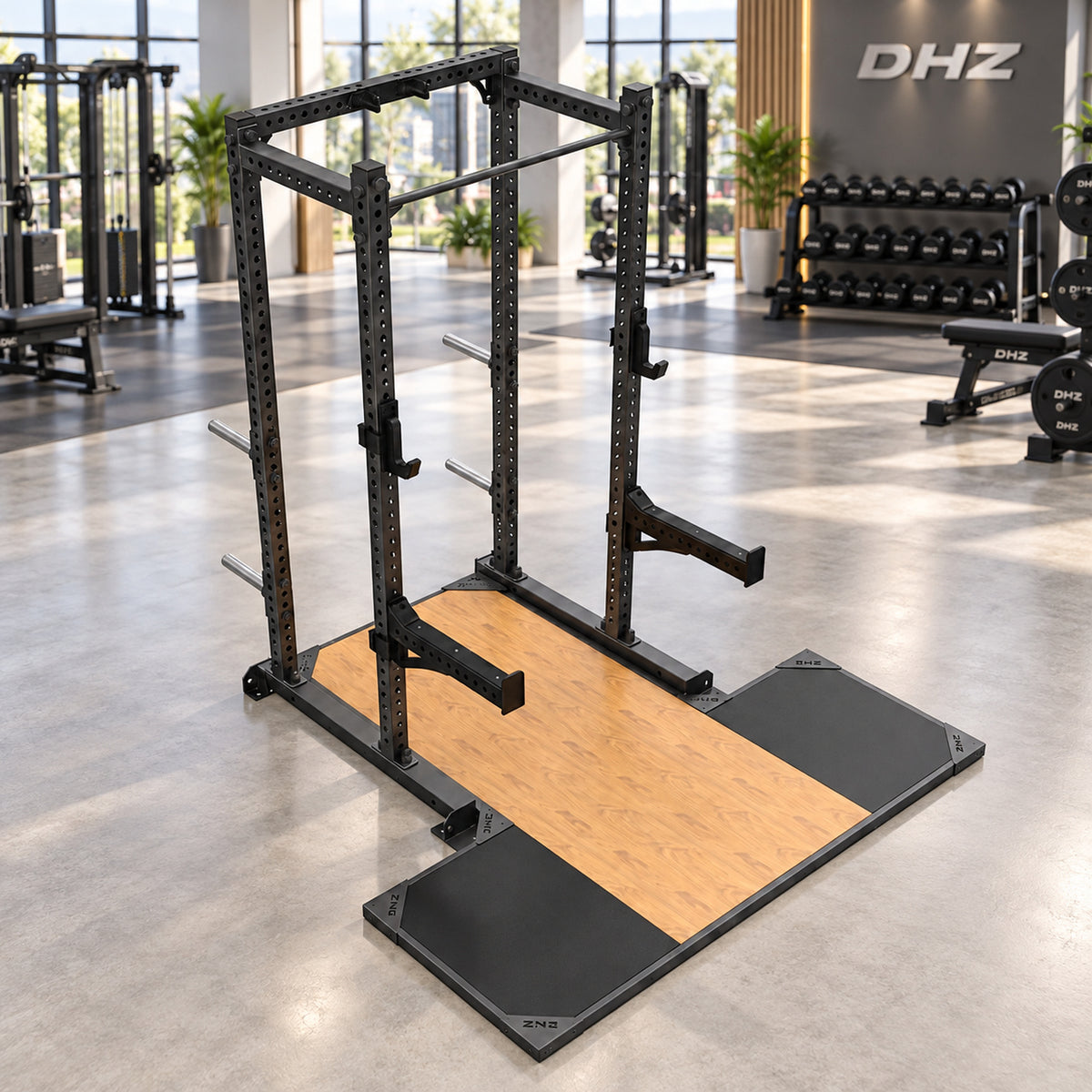 DHZ DTE6254 Gewichtheberplattform Piano Black im professionellen DHZ Fitnessstudio