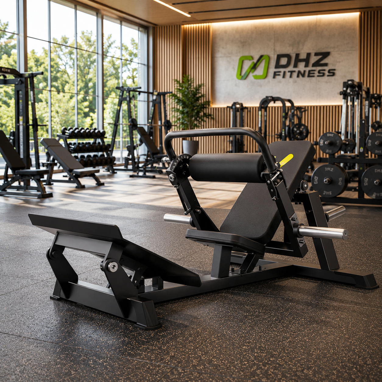 DHZ A602 Hip Thrust Walkthrough – Plate Loaded Hip Thrust Maschine für professionelles Gesäßtraining