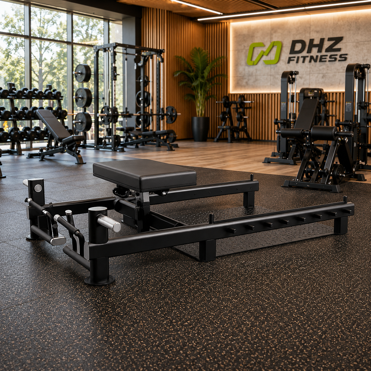 DHZ A606 Glute Bridge Bench – Plate Loaded Glute Bench für professionelles Gesäßtraining