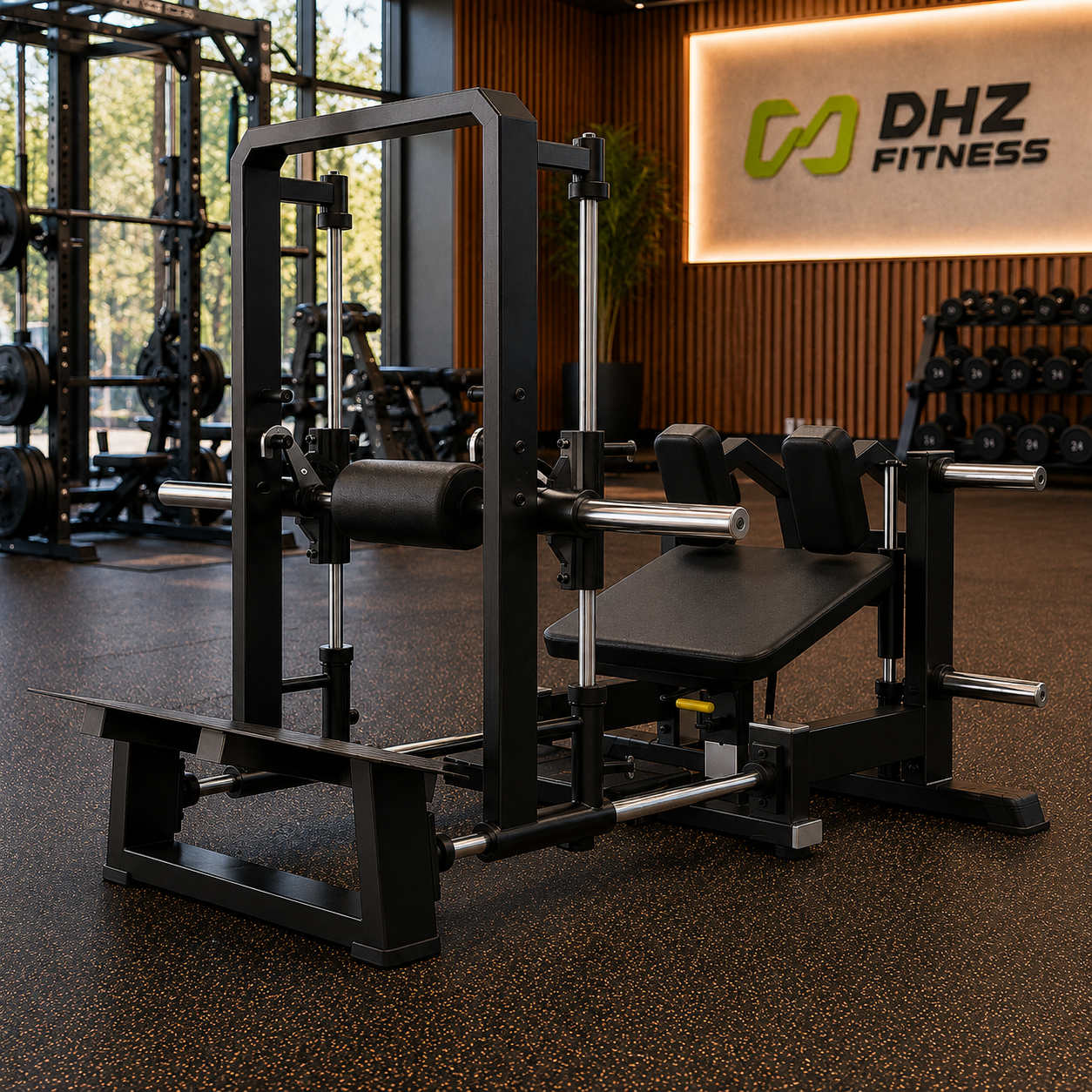 DHZ A609 3D Smith Hip Thrust – Plate Loaded Hip Thrust Maschine für professionelles Gesäßtraining