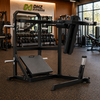 DHZ A610 Pendulum Squat – Plate Loaded Kniebeugenmaschine für professionelles Beintraining