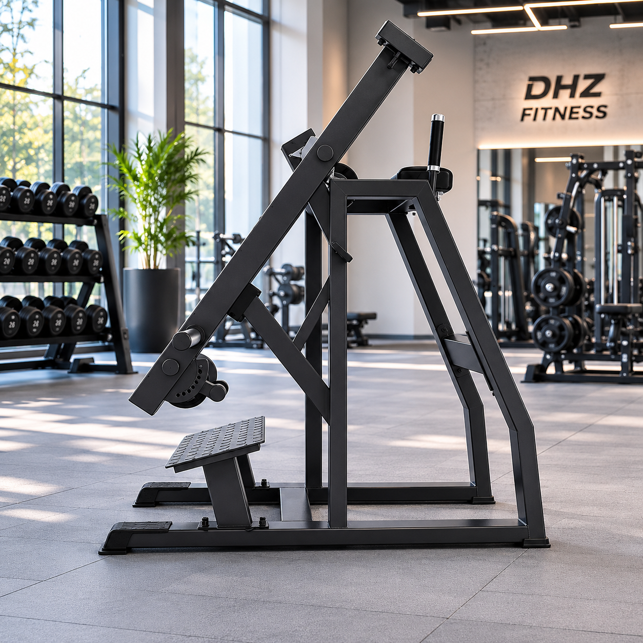 DHZ A613 Reverse Hyperextension – Professionelle Plate-Loaded Maschine für hintere Muskelkette