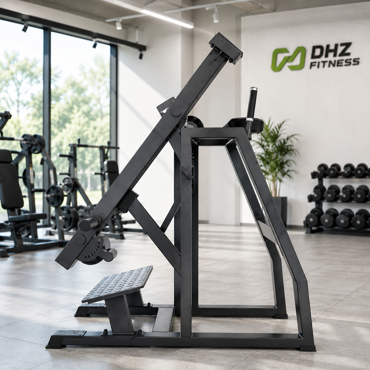 DHZ A613 Reverse Hyperextension – Professionelle Plate-Loaded Maschine für hintere Muskelkette