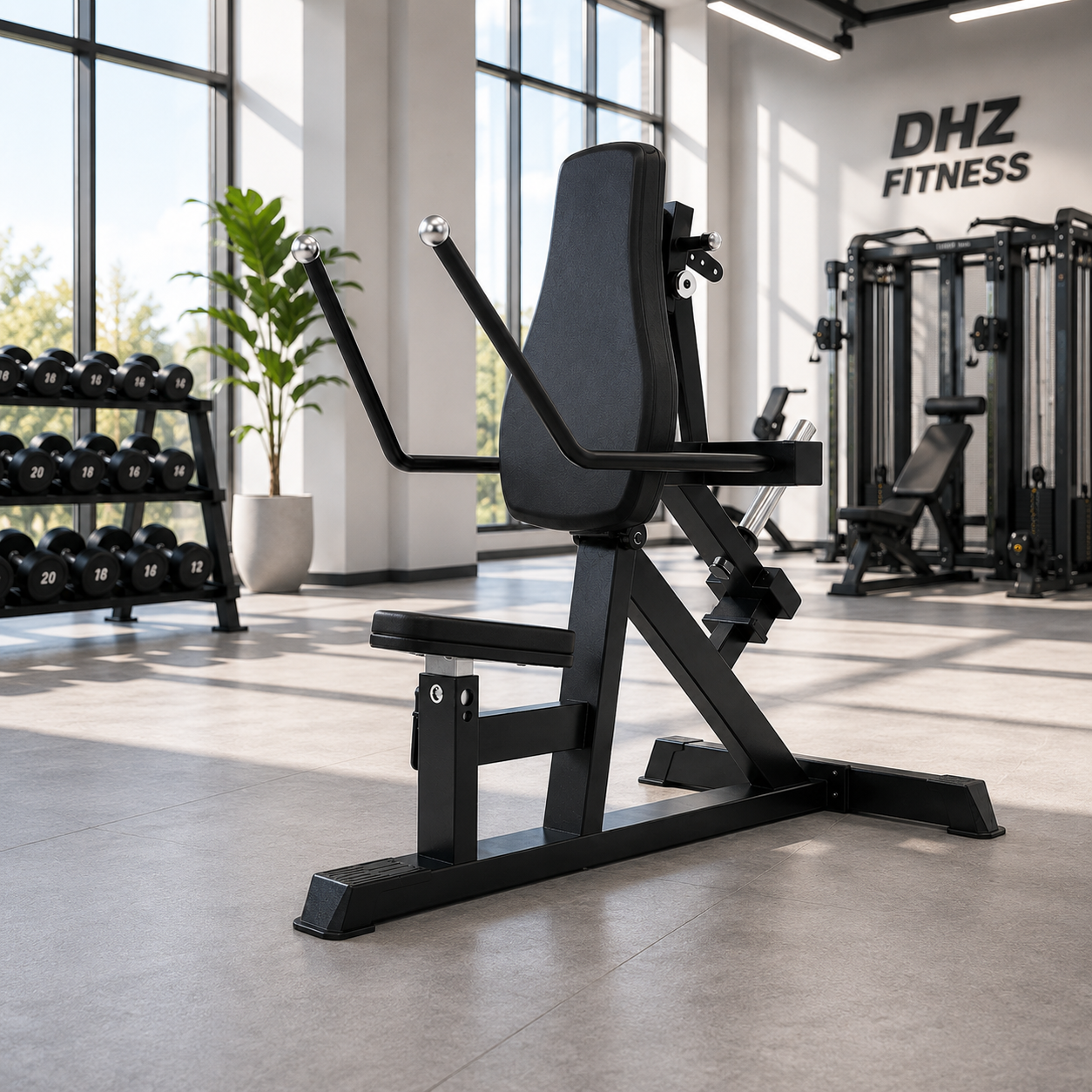 DHZ A614 Dual Triceps Extension Dip – Professionelle Plate-Loaded Trizepsmaschine