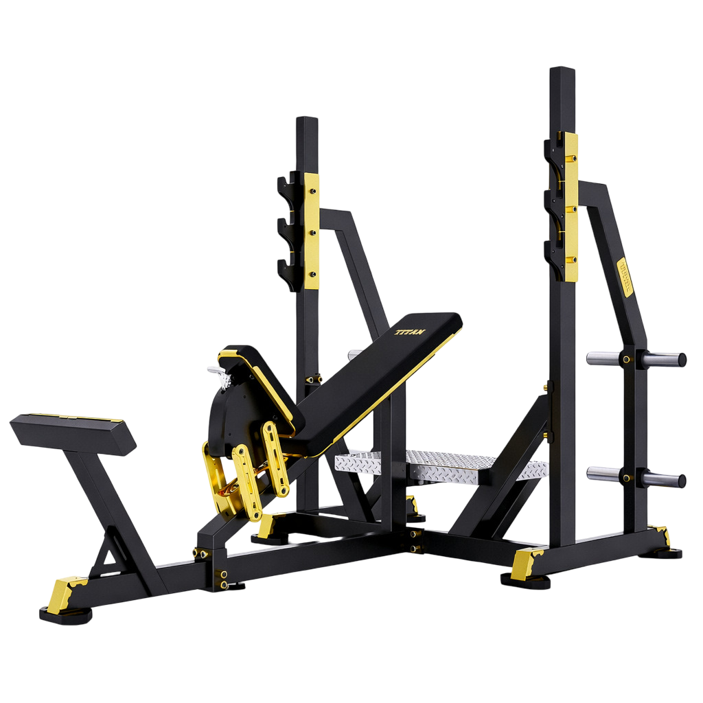 DHZ TITAN Mechanix Y971ZAOlympic Incline Bench - Plate Loaded Schrägbank für Langhanteltraining