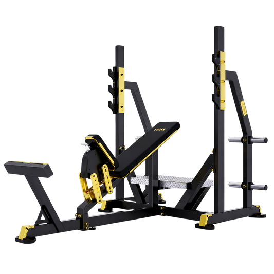 DHZ TITAN Mechanix Y971ZAOlympic Incline Bench - Plate Loaded Schrägbank für Langhanteltraining