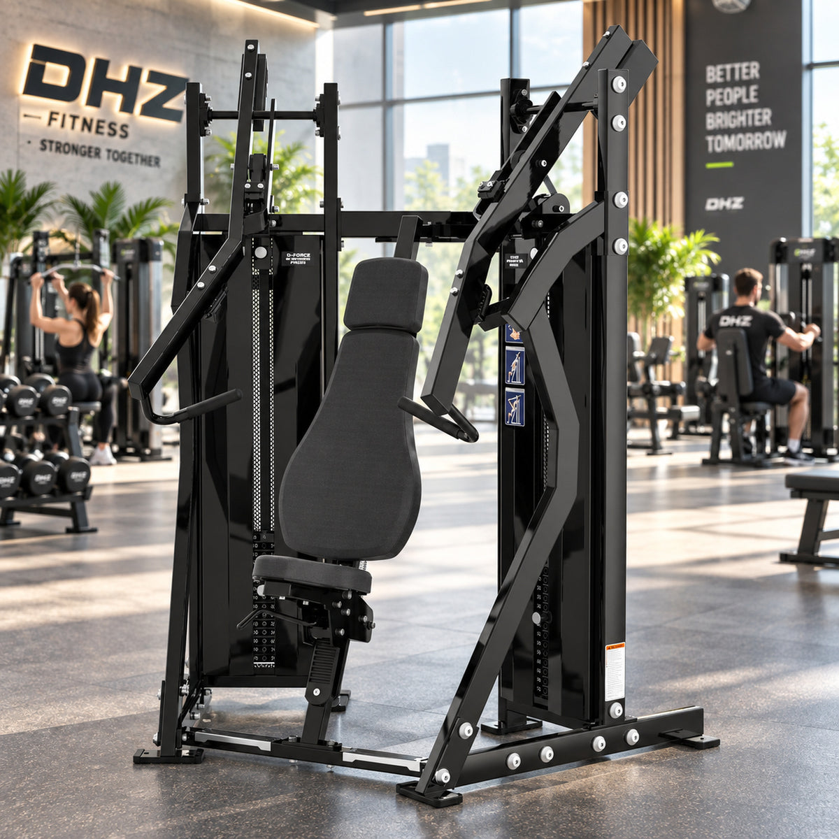 DHZ Fitness PM2038 schwarze Polsterung im modernen DHZ Fitnessstudio