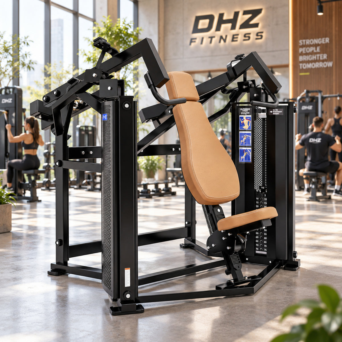 DHZ Fitness PM2041 braune Polsterung im modernen DHZ Fitnessstudio