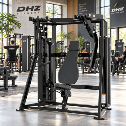 DHZ Fitness PM2042 schwarze Polsterung im modernen DHZ Fitnessstudio