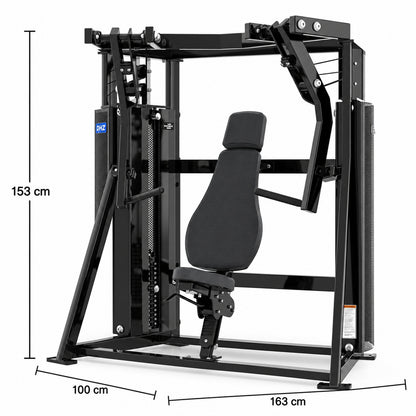 DHZ Fitness PM2042 schwarze Polsterung Abmessungen 163 x 100 x 153 cm