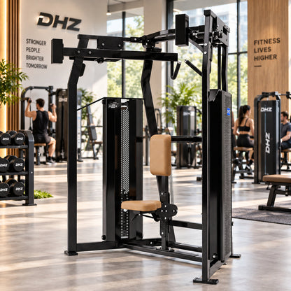DHZ Fitness PM2045 braune Polsterung im modernen DHZ Fitnessstudio