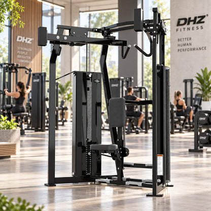 DHZ Fitness PM2045 schwarze Polsterung im modernen DHZ Fitnessstudio