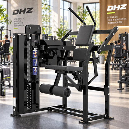DHZ Fitness PM2046 schwarze Polsterung im modernen DHZ Fitnessstudio