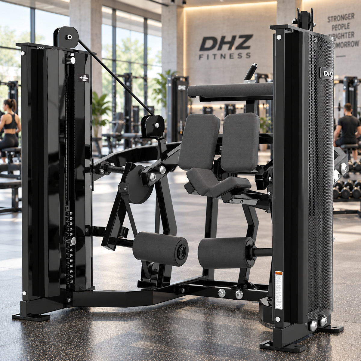 DHZ Fitness PM2047 schwarze Polsterung im modernen DHZ Fitnessstudio