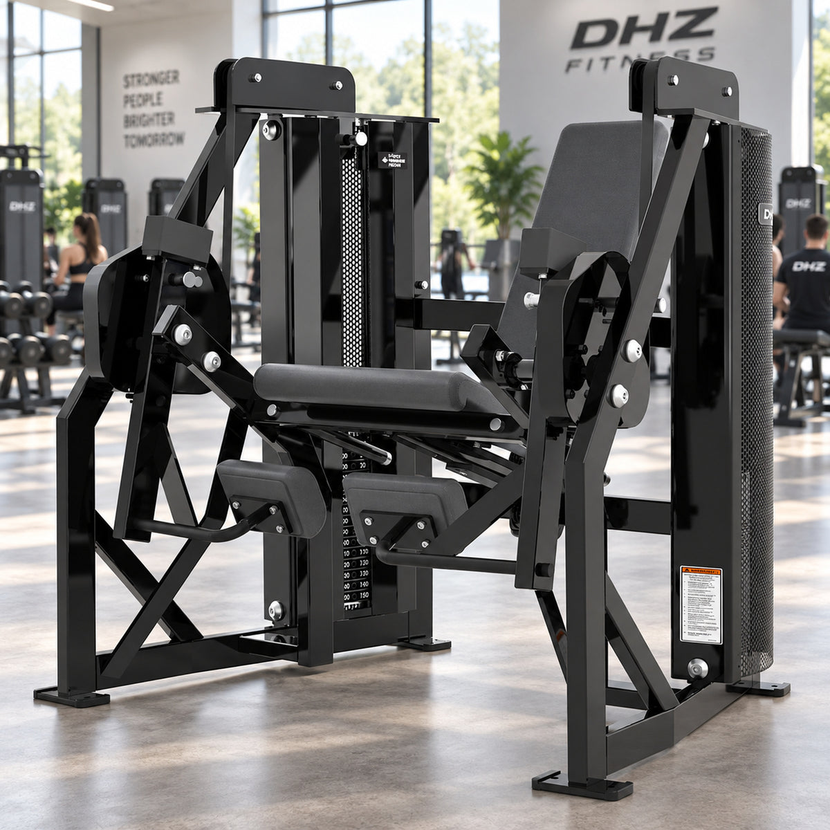 DHZ Fitness PM2048 schwarze Polsterung im modernen DHZ Fitnessstudio