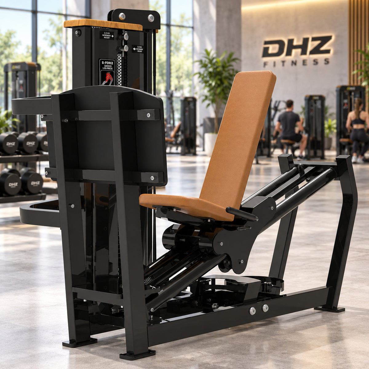 DHZ Fitness SM5003 braune Polsterung im modernen DHZ Fitnessstudio