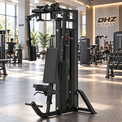 DHZ Fitness SM5004 schwarze Polsterung im modernen DHZ Fitnessstudio