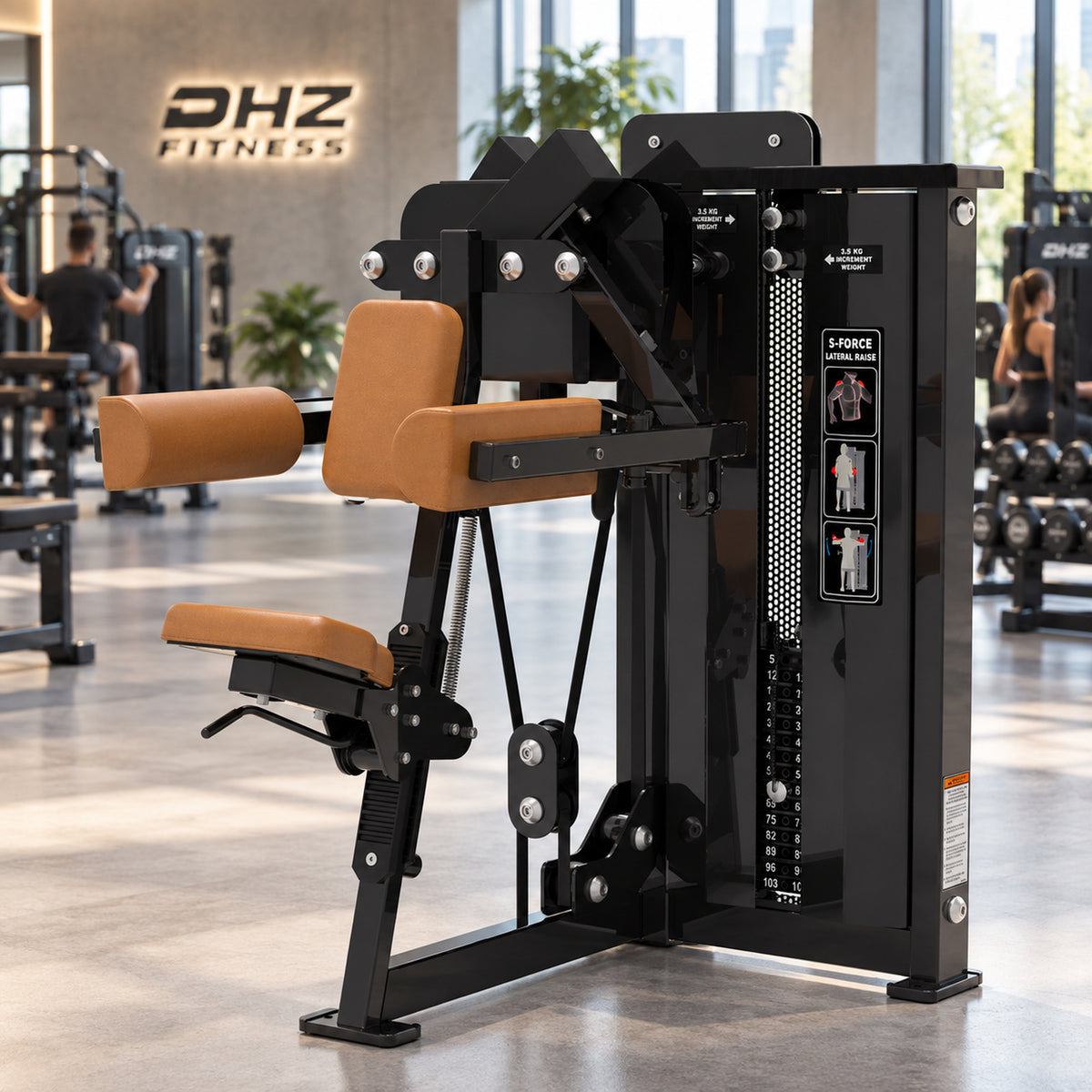 DHZ Fitness SM5005 braune Polsterung im modernen DHZ Fitnessstudio