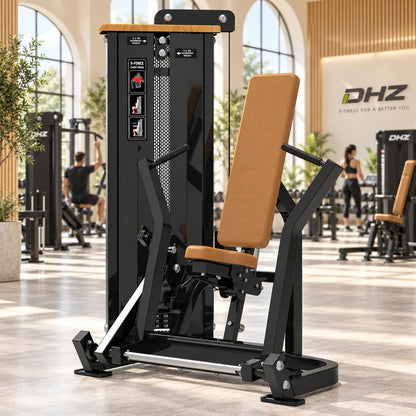 DHZ Fitness S-Force SM5008 Brustpresse braune Polsterung im modernen DHZ Fitnessstudio