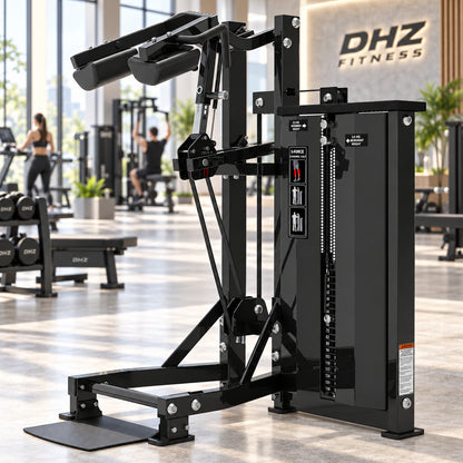 DHZ Fitness S-Force SM5010 stehende Wadenmaschine schwarz im modernen DHZ Fitnessstudio