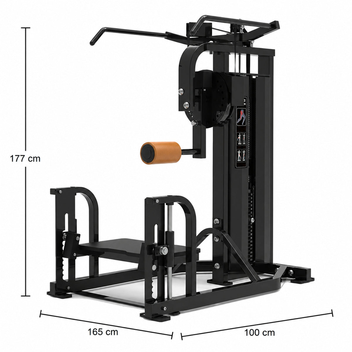 DHZ Fitness S-Force SM5011 Multi-Hip braune Polsterung Abmessungen 165 x 100 x 177 cm